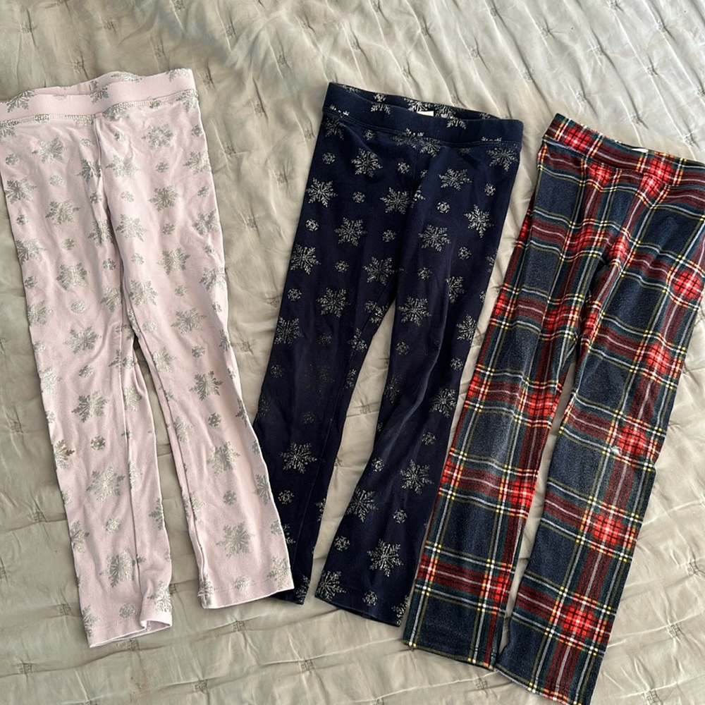 3 pairs CrewCuts leggings size 6y